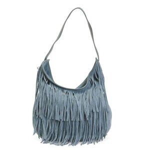 VILENCA Suede All Over Front Fringe Hobo